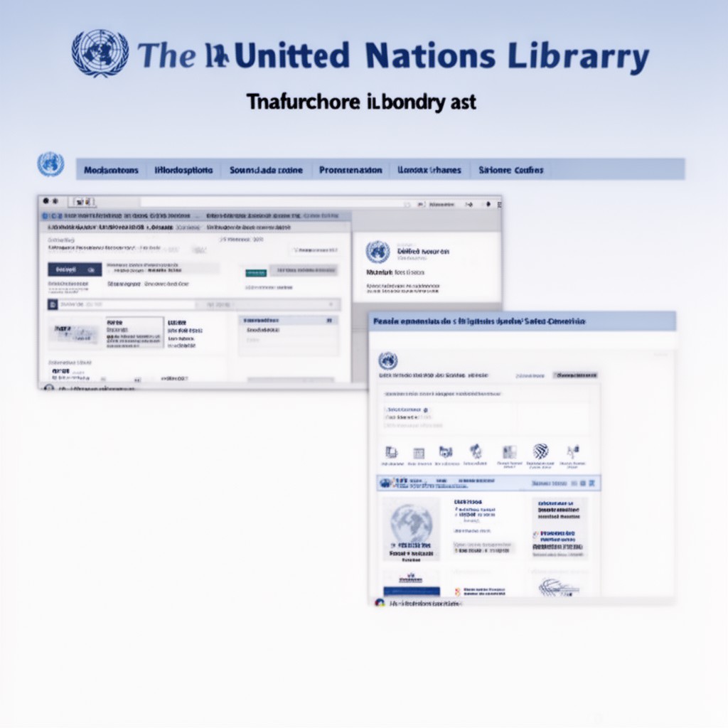 AI-generated illustration of United Nations iLibrary