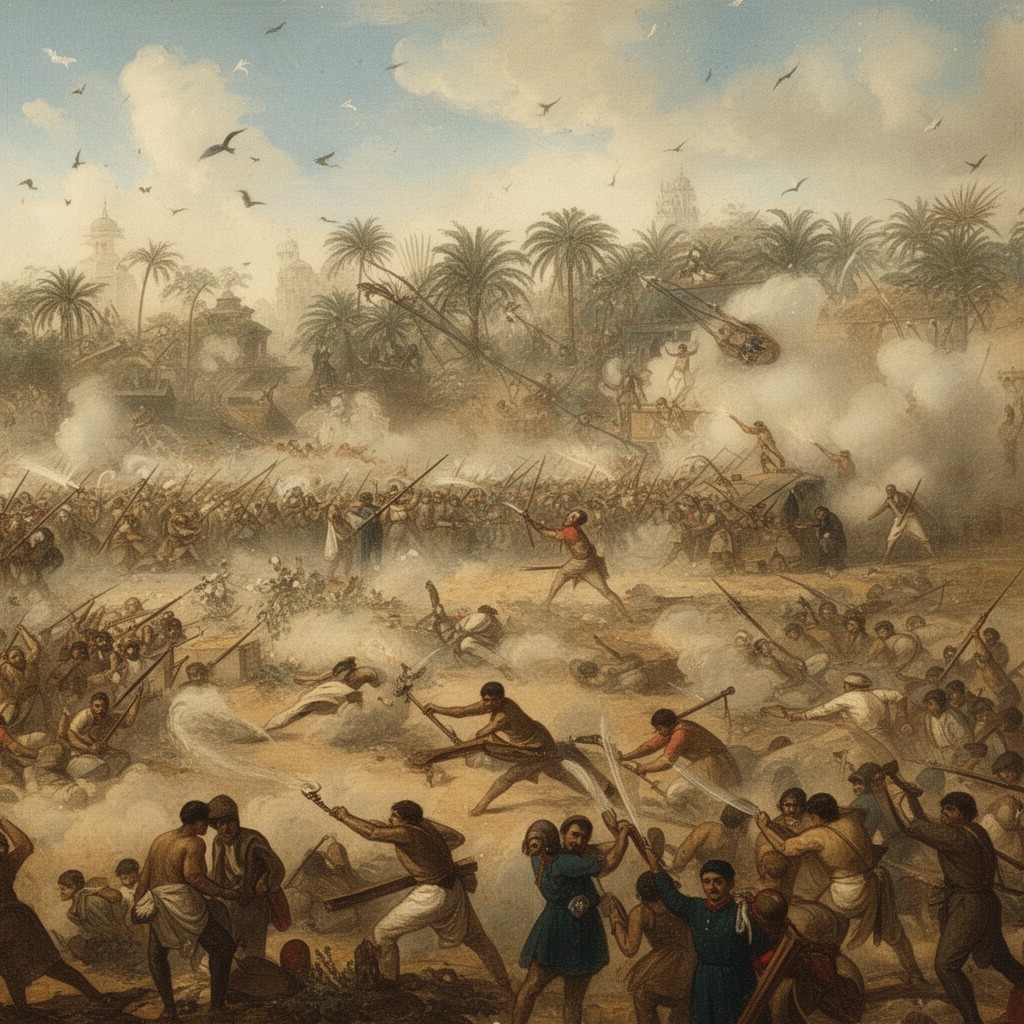 AI-generated illustration of Battle of Khadki