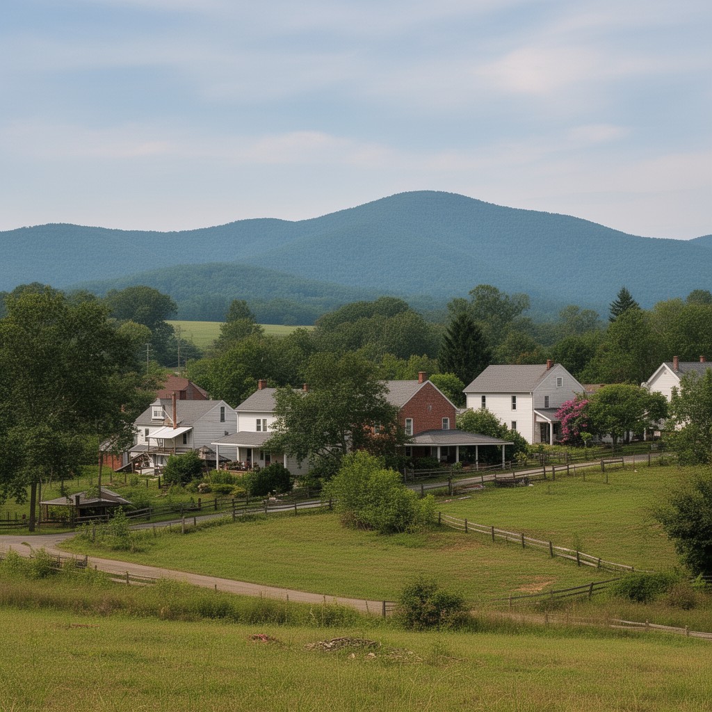 AI-generated illustration of Amherst County, Virginia