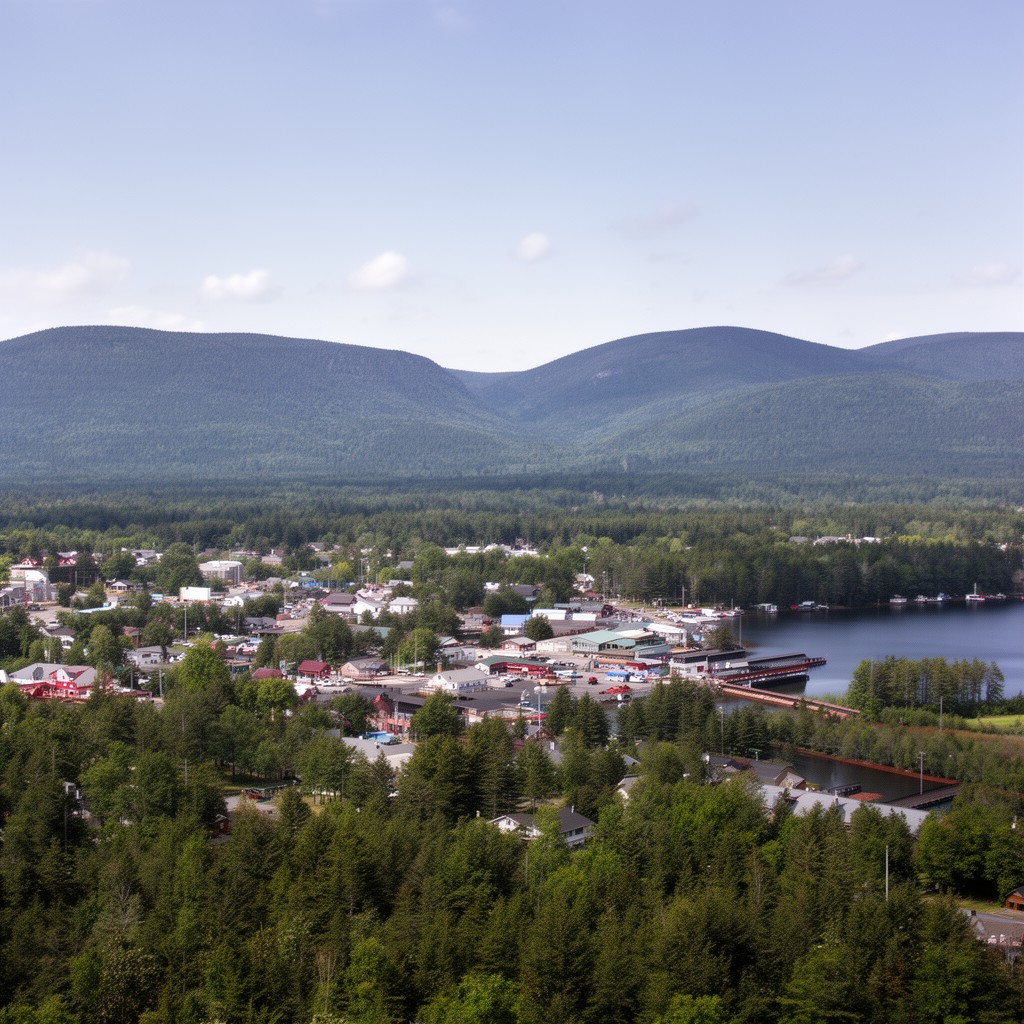 AI-generated illustration of Rangeley, Maine