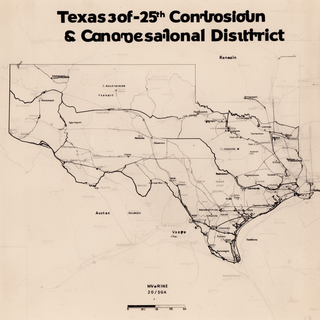 AI-generated illustration of Texas's 25th congressional district