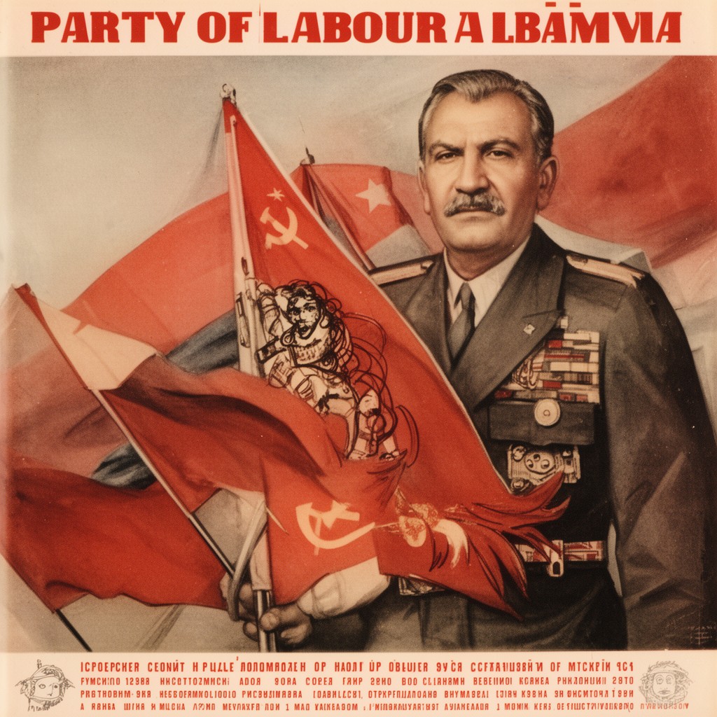 AI-generated illustration of Party of Labour of Albania