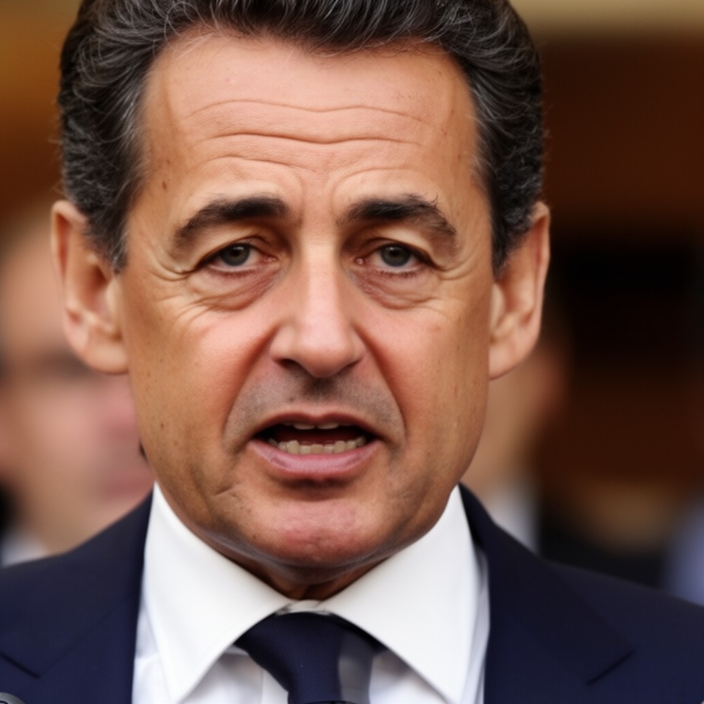 AI-generated illustration of Nicolas Sarkozy