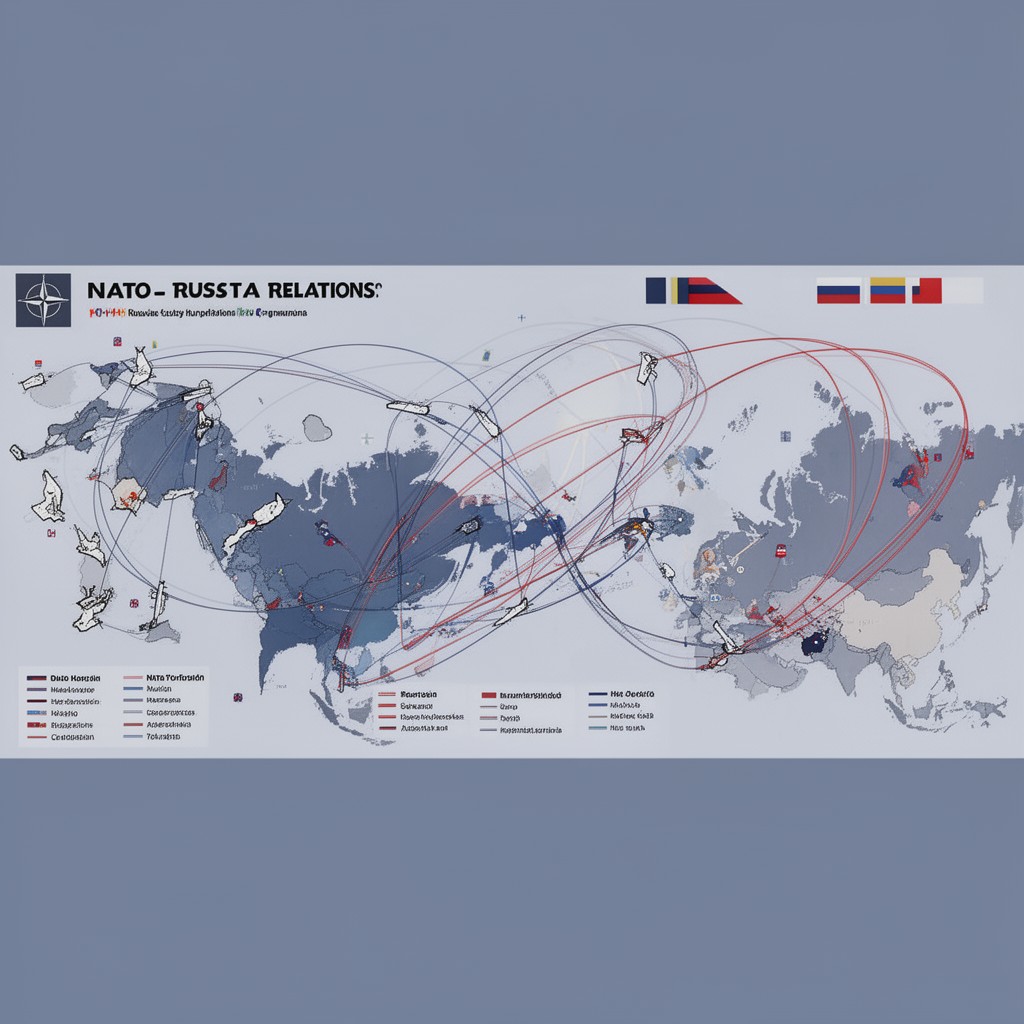 AI-generated illustration of NATO–Russia relations