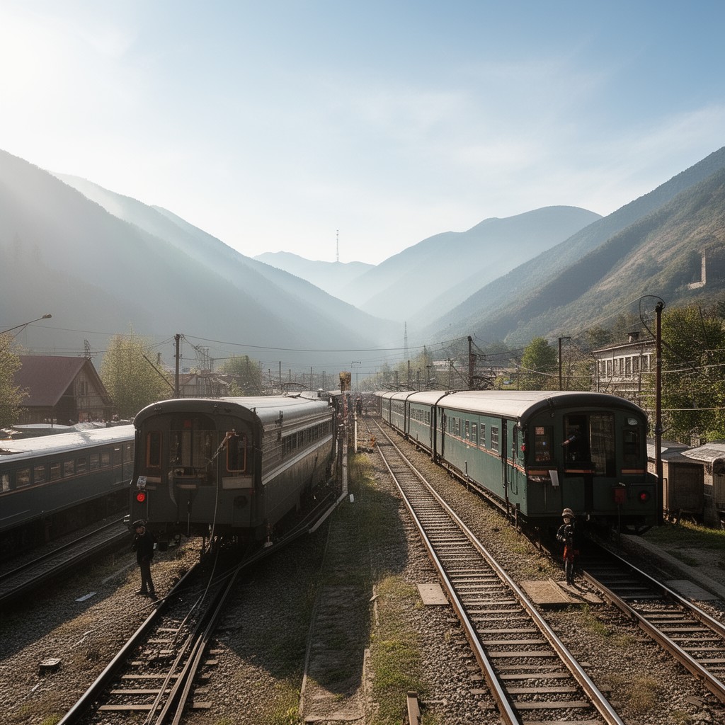 AI-generated illustration of Georgian Railway