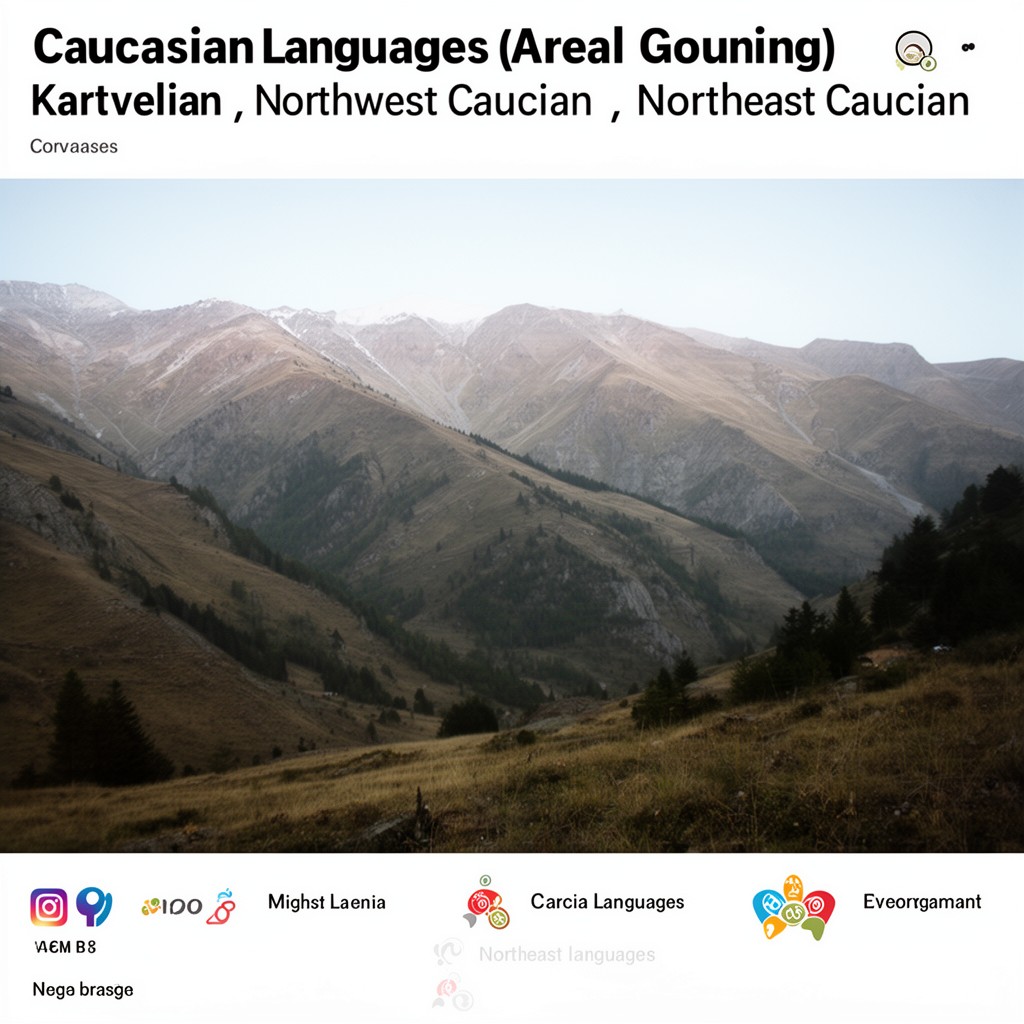 AI-generated illustration of Caucasian languages (areal grouping)