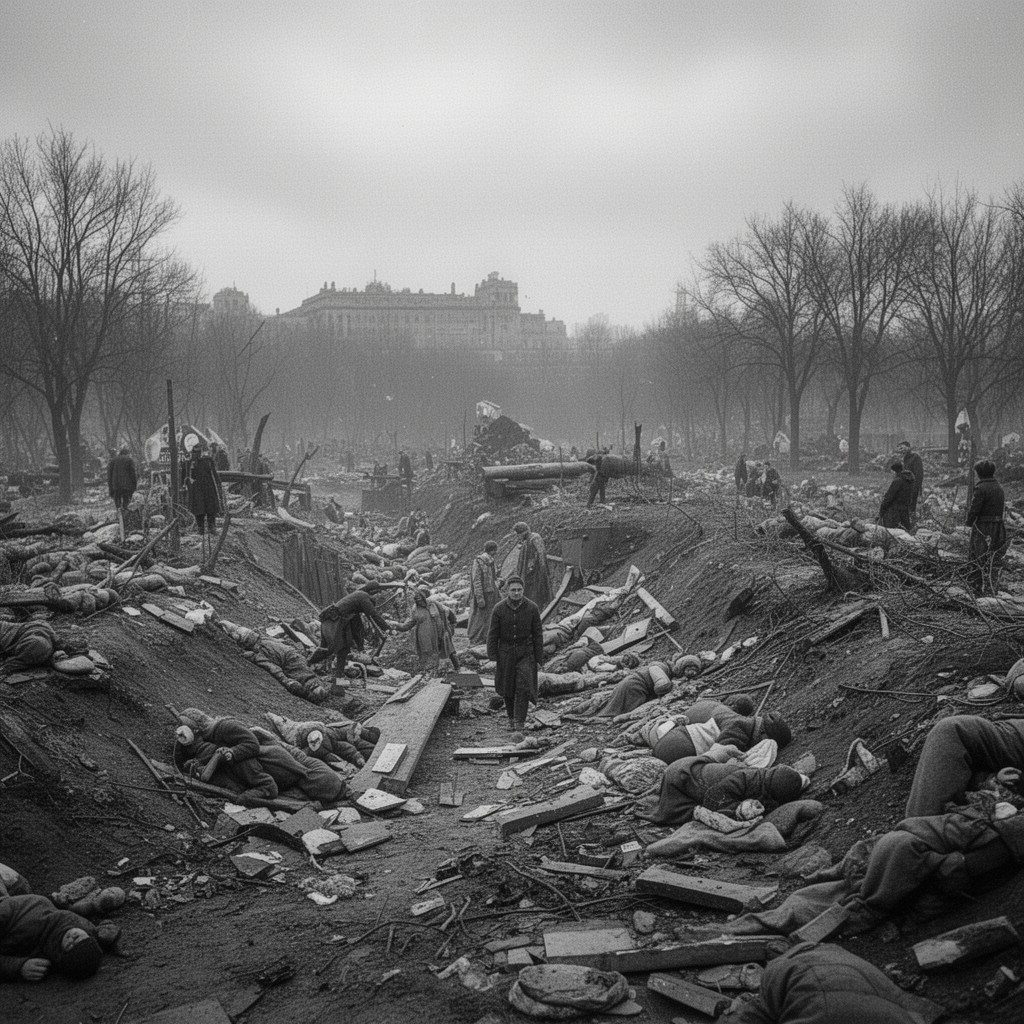 AI-generated illustration of Babi Yar massacre