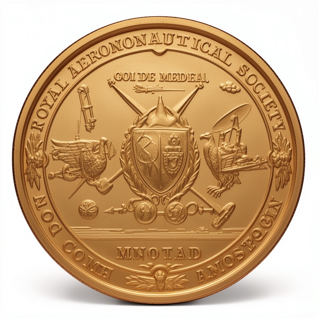 AI-generated illustration of Royal Aeronautical Society Gold Medal