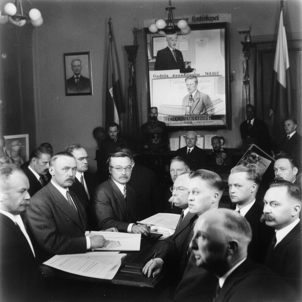 AI-generated illustration of Polish presidential election, 1922
