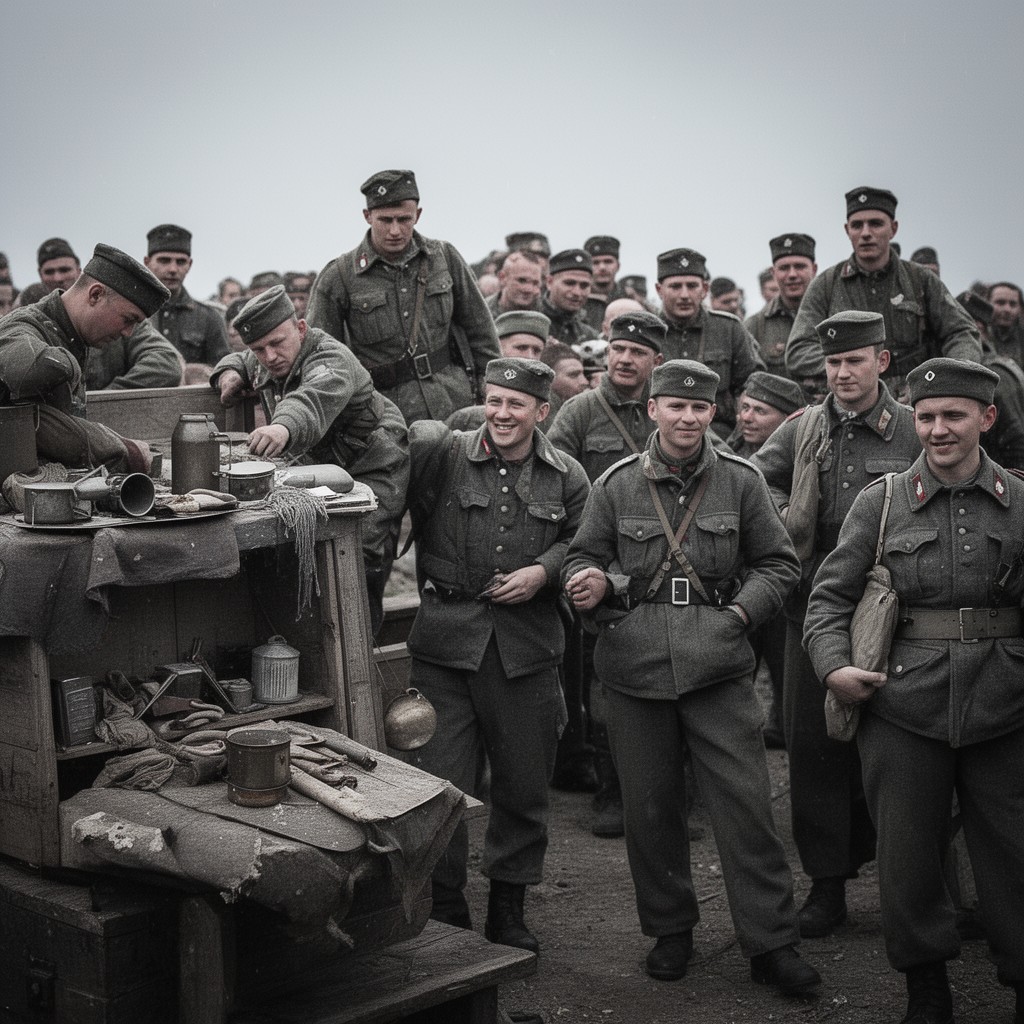 AI-generated illustration of Polish POWs