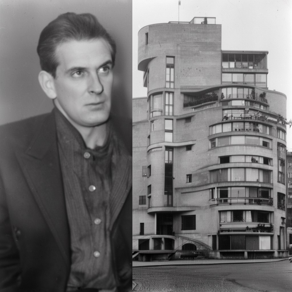 AI-generated illustration of Erich Mendelsohn