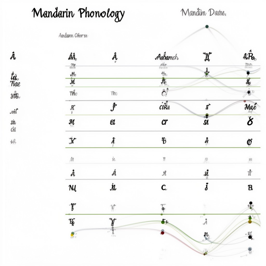 AI-generated illustration of Mandarin phonology