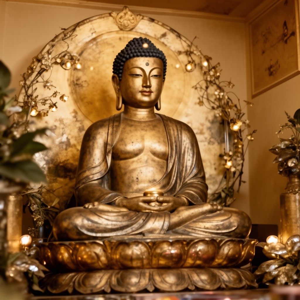 AI-generated illustration of Shakyamuni Buddha