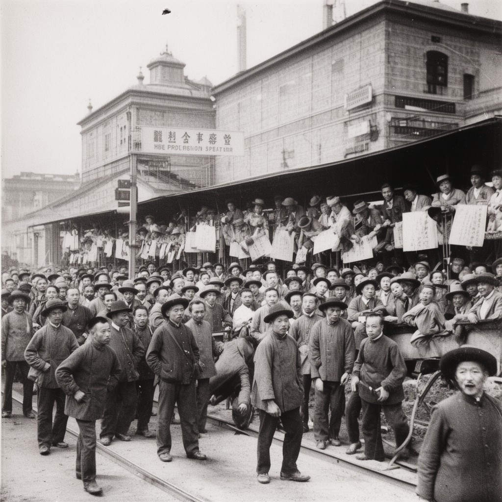 AI-generated illustration of railway protection movement