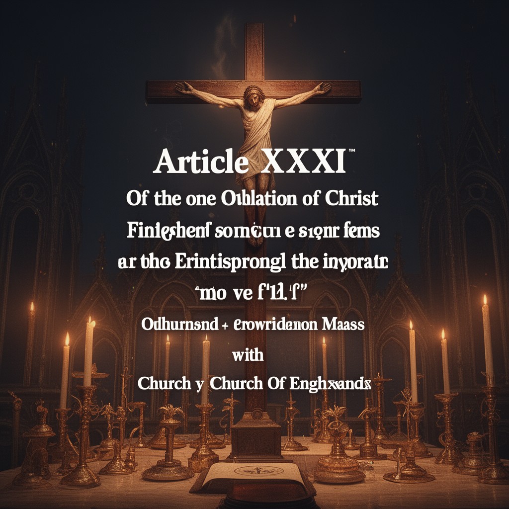 AI-generated illustration of Article XXXI Of the one Oblation of Christ finished upon the Cross