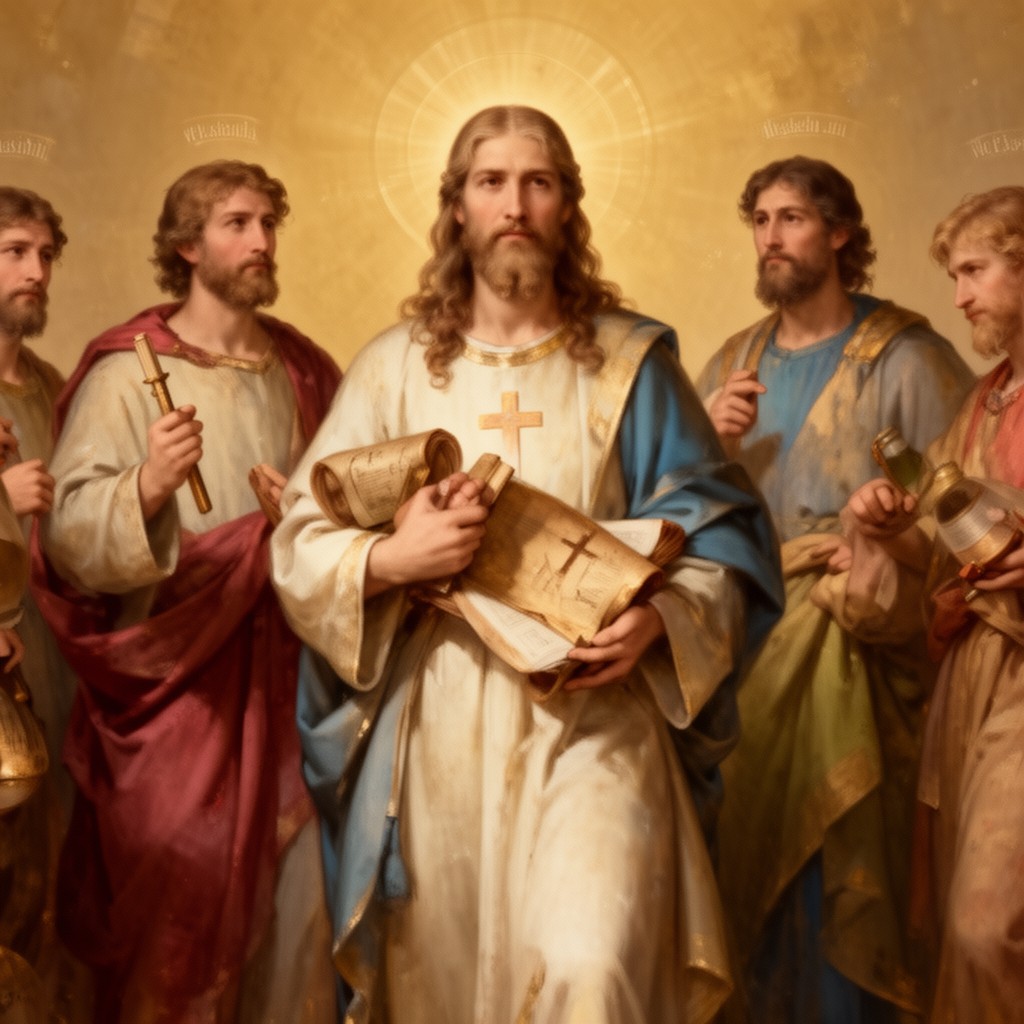 AI-generated illustration of Christian saints