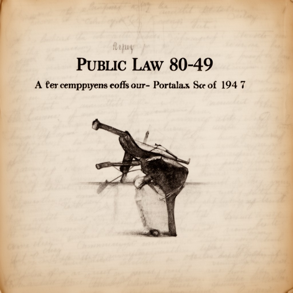 AI-generated illustration of Public Law 80-49