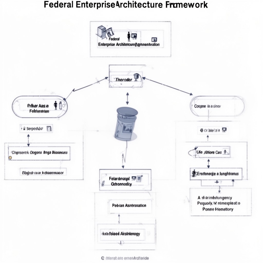 AI-generated illustration of Federal Enterprise Architecture Framework