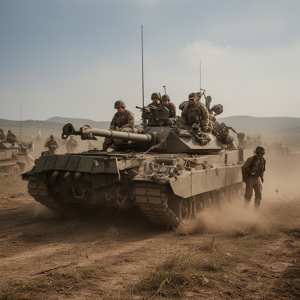 AI-generated illustration of 2nd Marine Tank Battalion