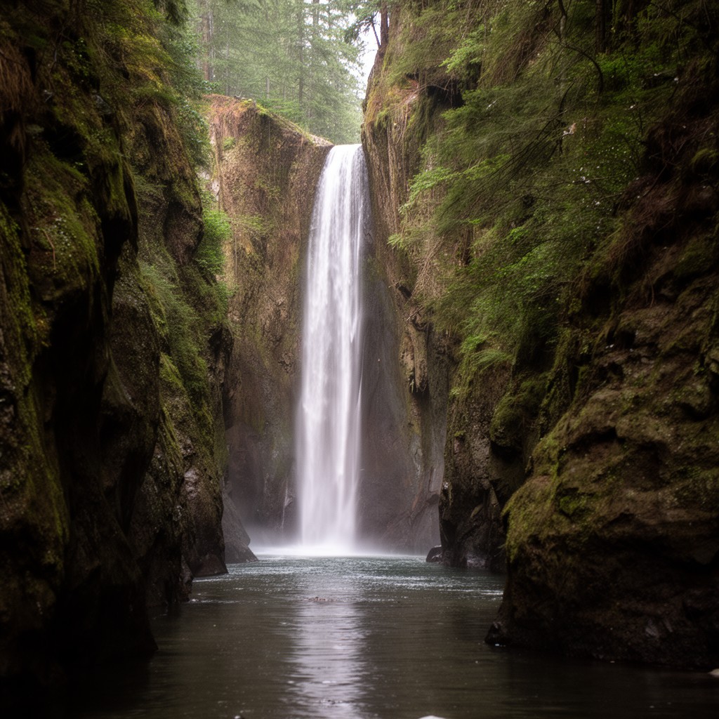 AI-generated illustration of Oneonta Falls