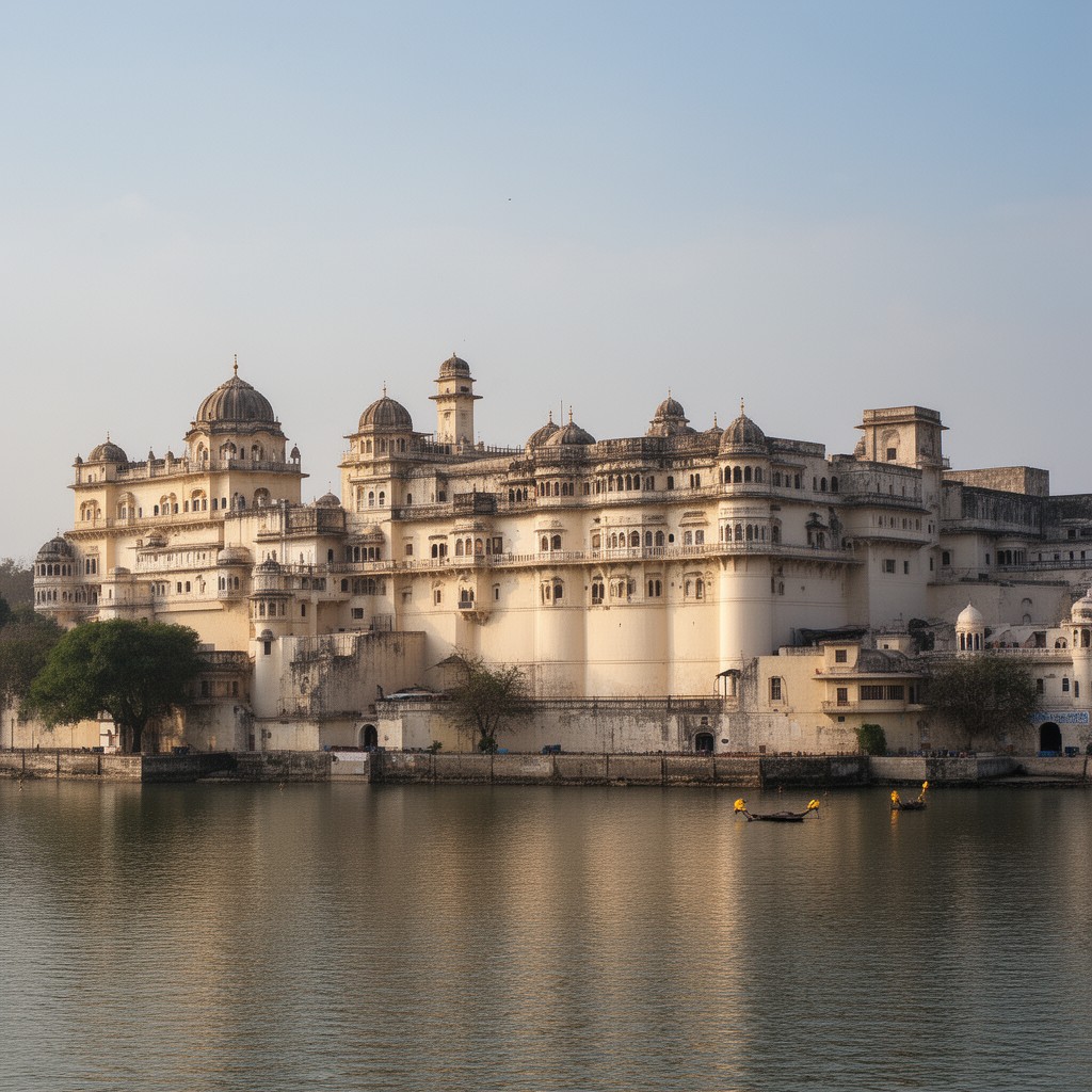 AI-generated illustration of City Palace, Udaipur
