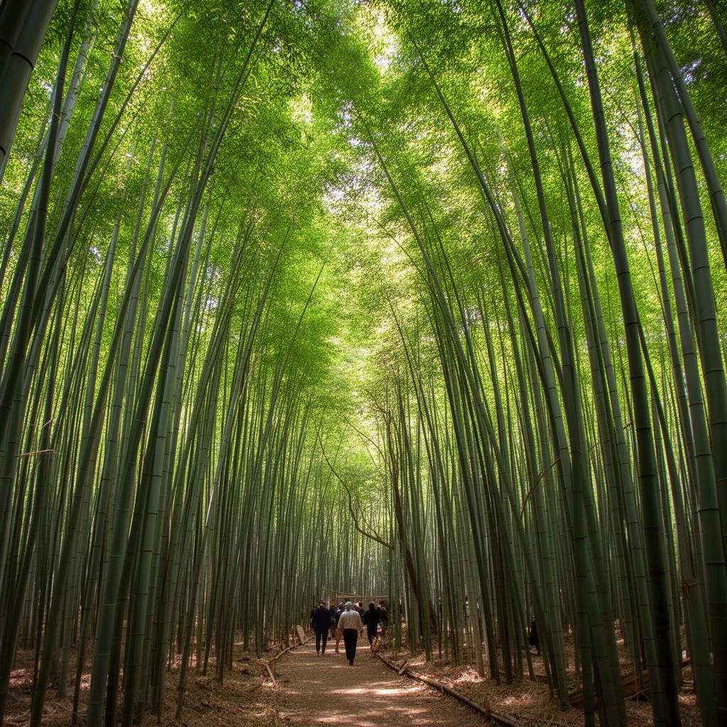 AI-generated illustration of Arashiyama Bamboo Grove