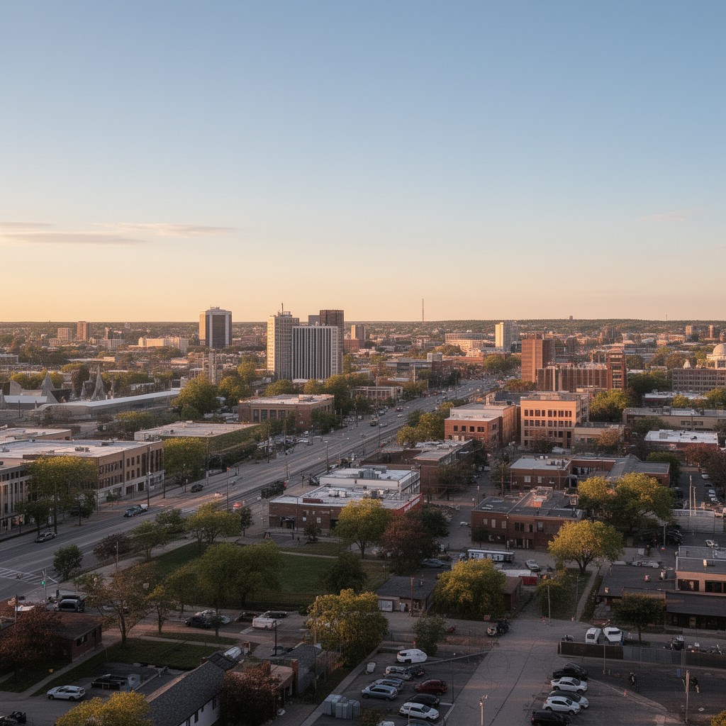 AI-generated illustration of Bellevue, Nebraska