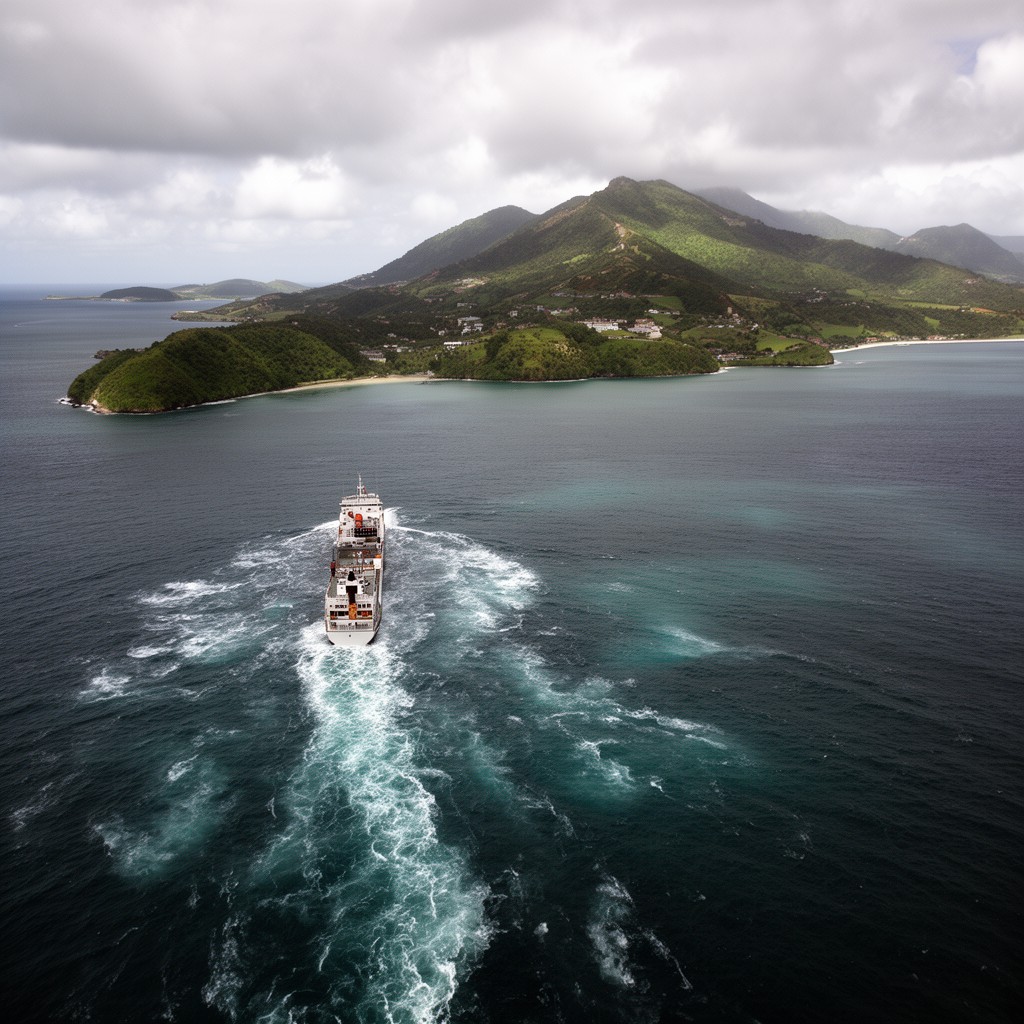 AI-generated illustration of Mona Passage