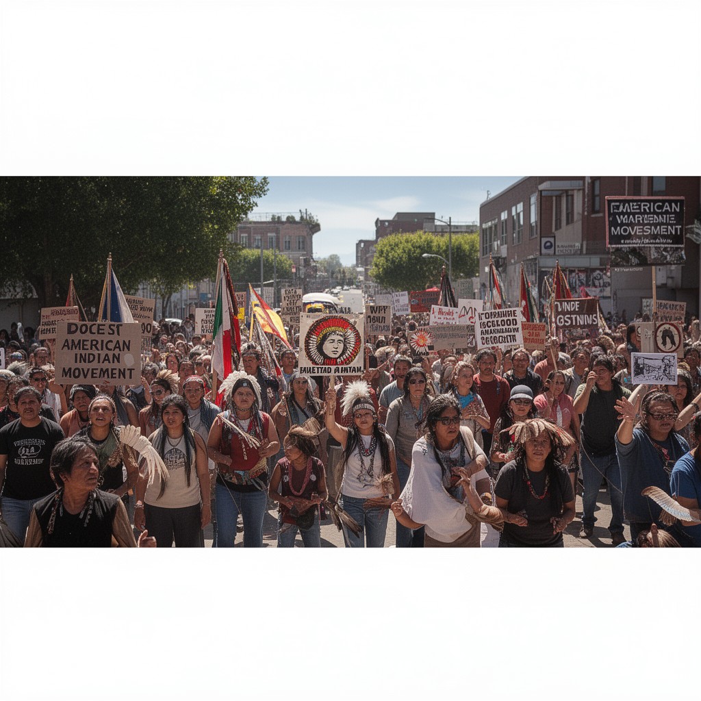 AI-generated illustration of American Indian Movement