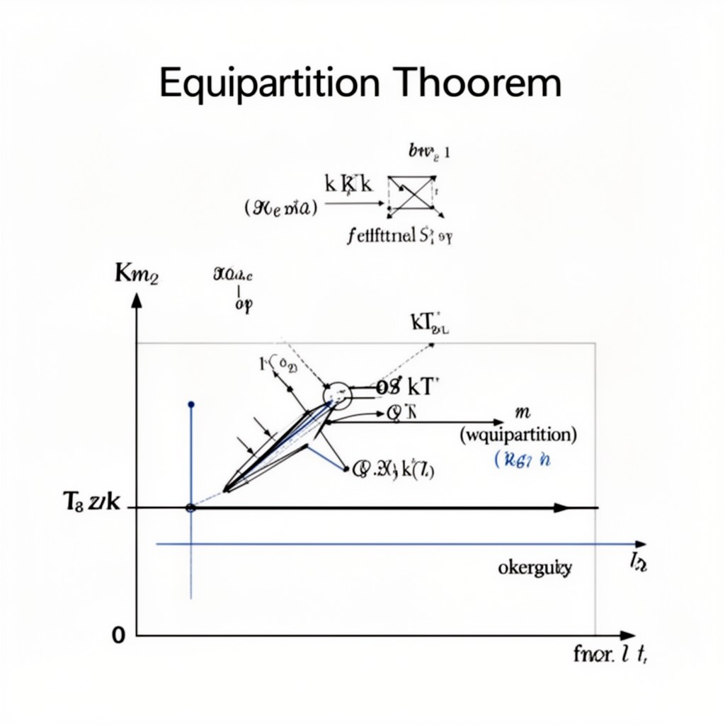 AI-generated illustration of equipartition theorem