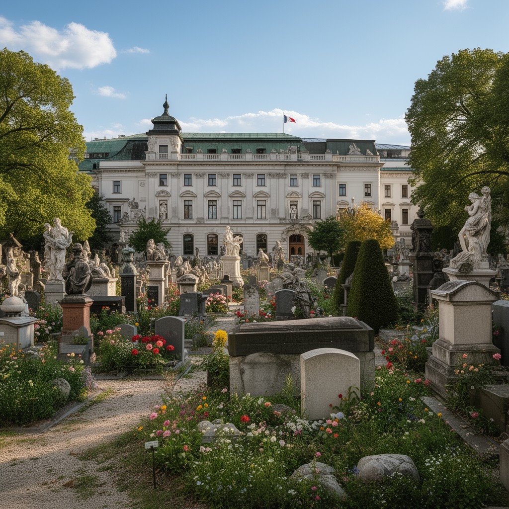 AI-generated illustration of Vienna Central Cemetery