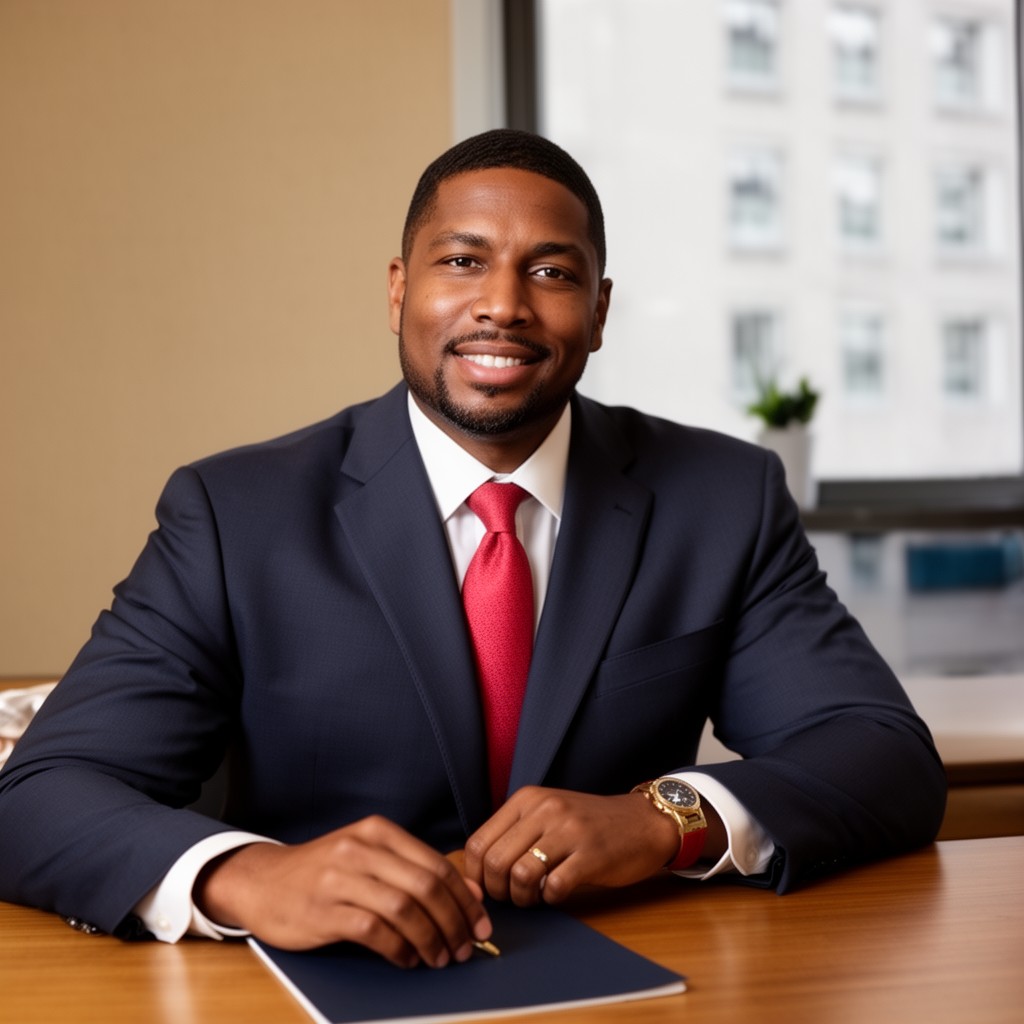 AI-generated illustration of President and CEO: Derrick Johnson