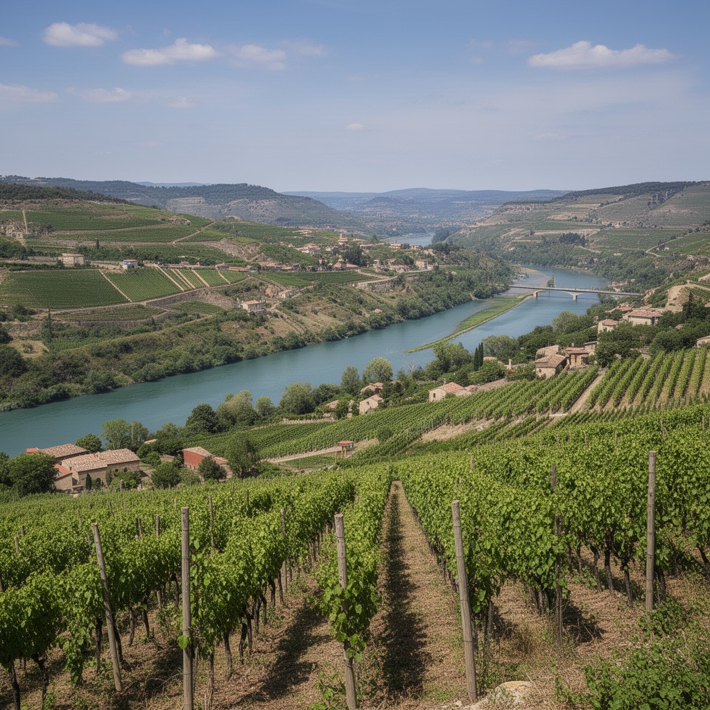AI-generated illustration of Rhône Valley
