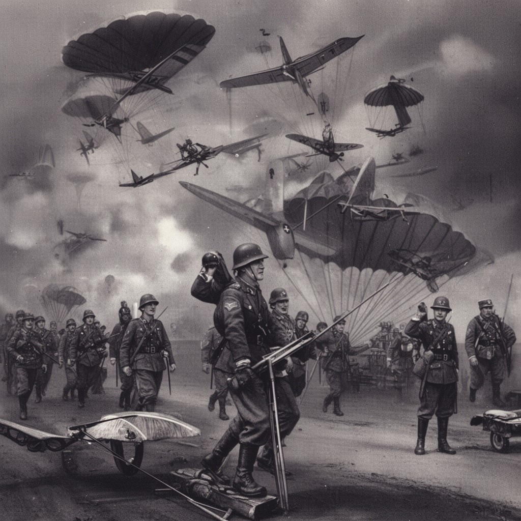 AI-generated illustration of Fallschirmjäger division