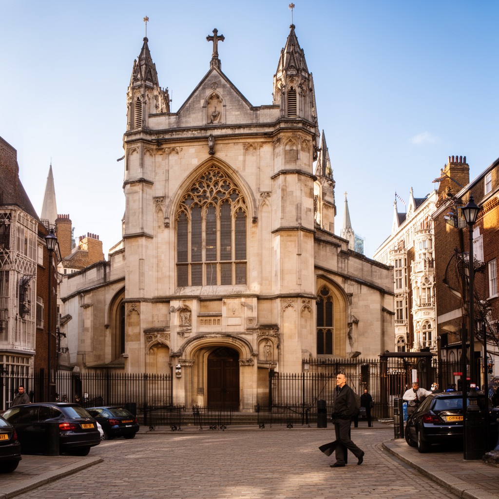 AI-generated illustration of St Giles-in-the-Fields, London