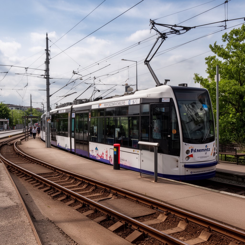 AI-generated illustration of Chemnitz Stadtbahn