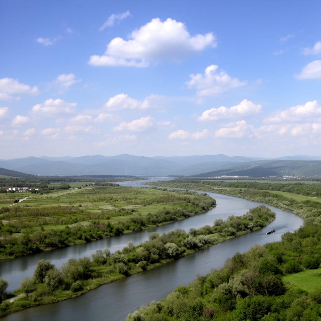 AI-generated illustration of Kuban River