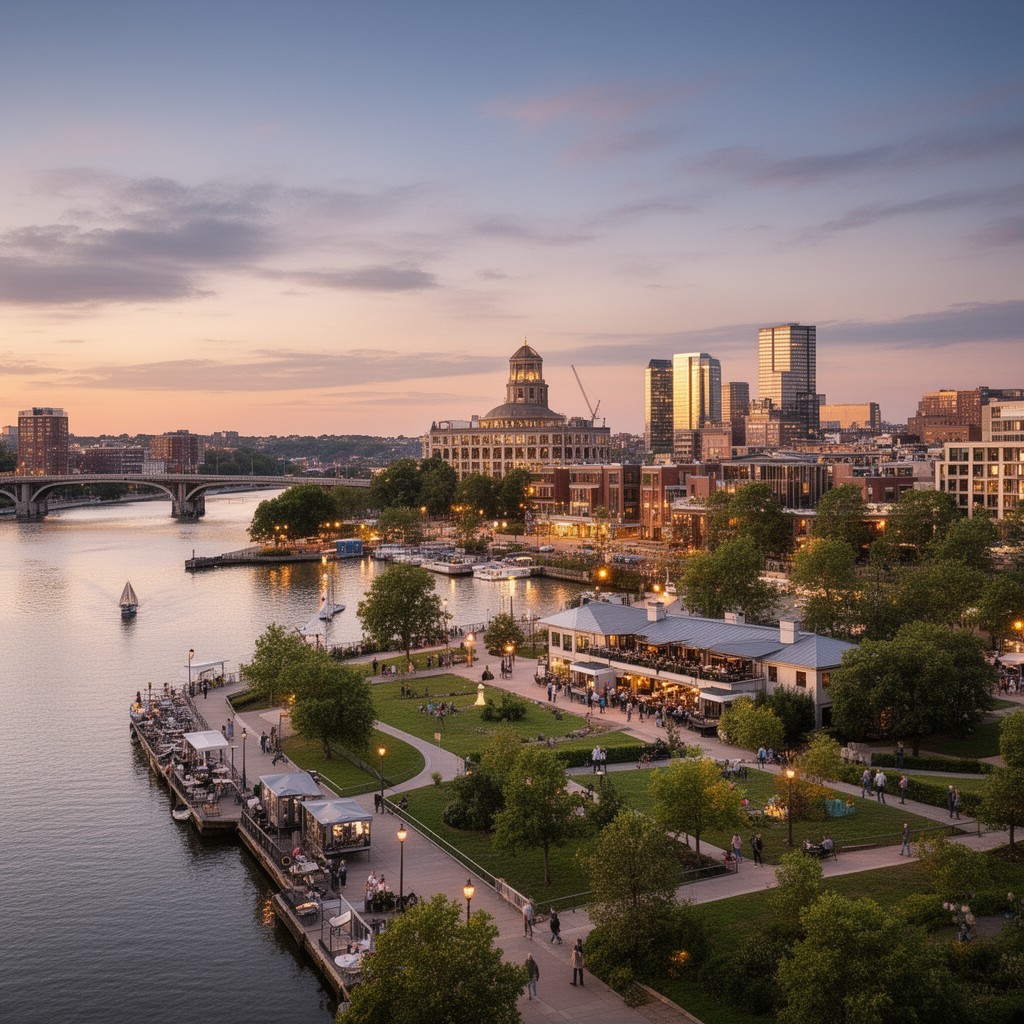 AI-generated illustration of Georgetown Waterfront