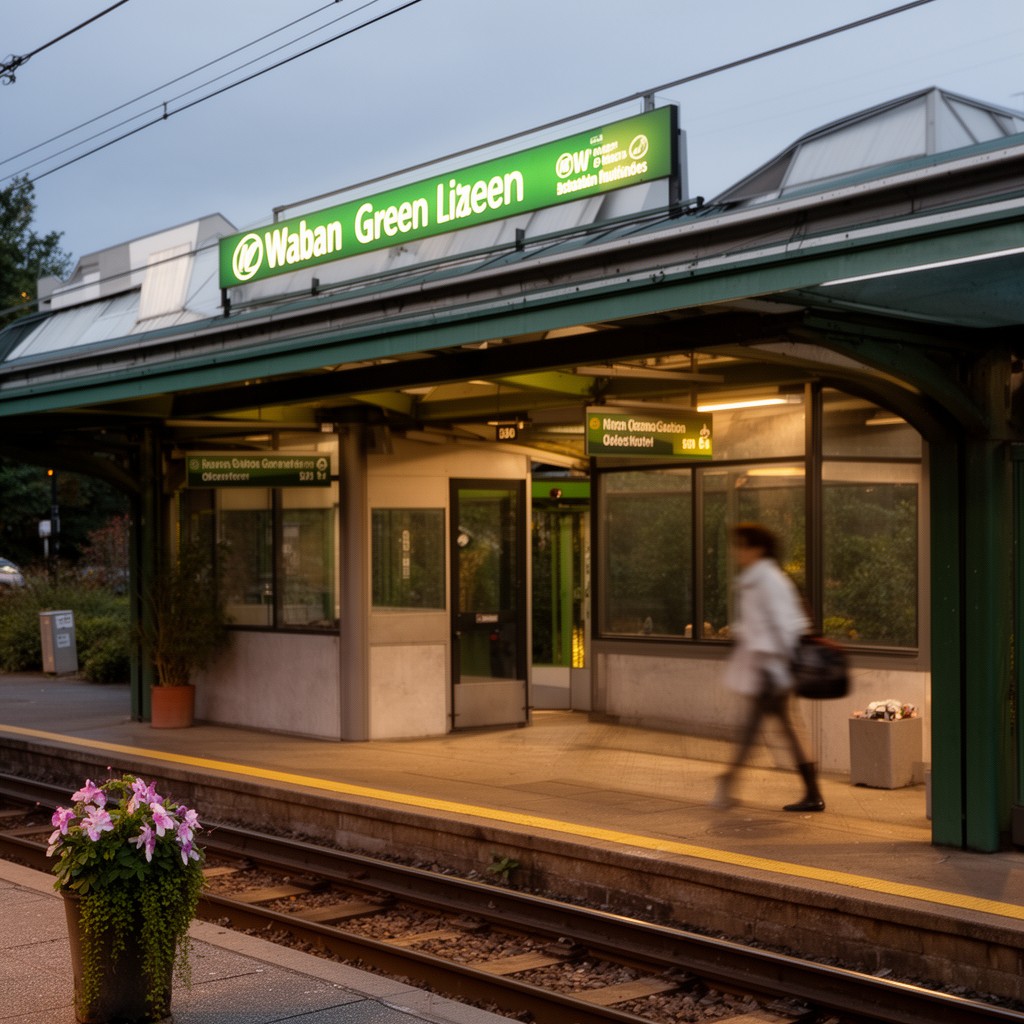 AI-generated illustration of Waban station