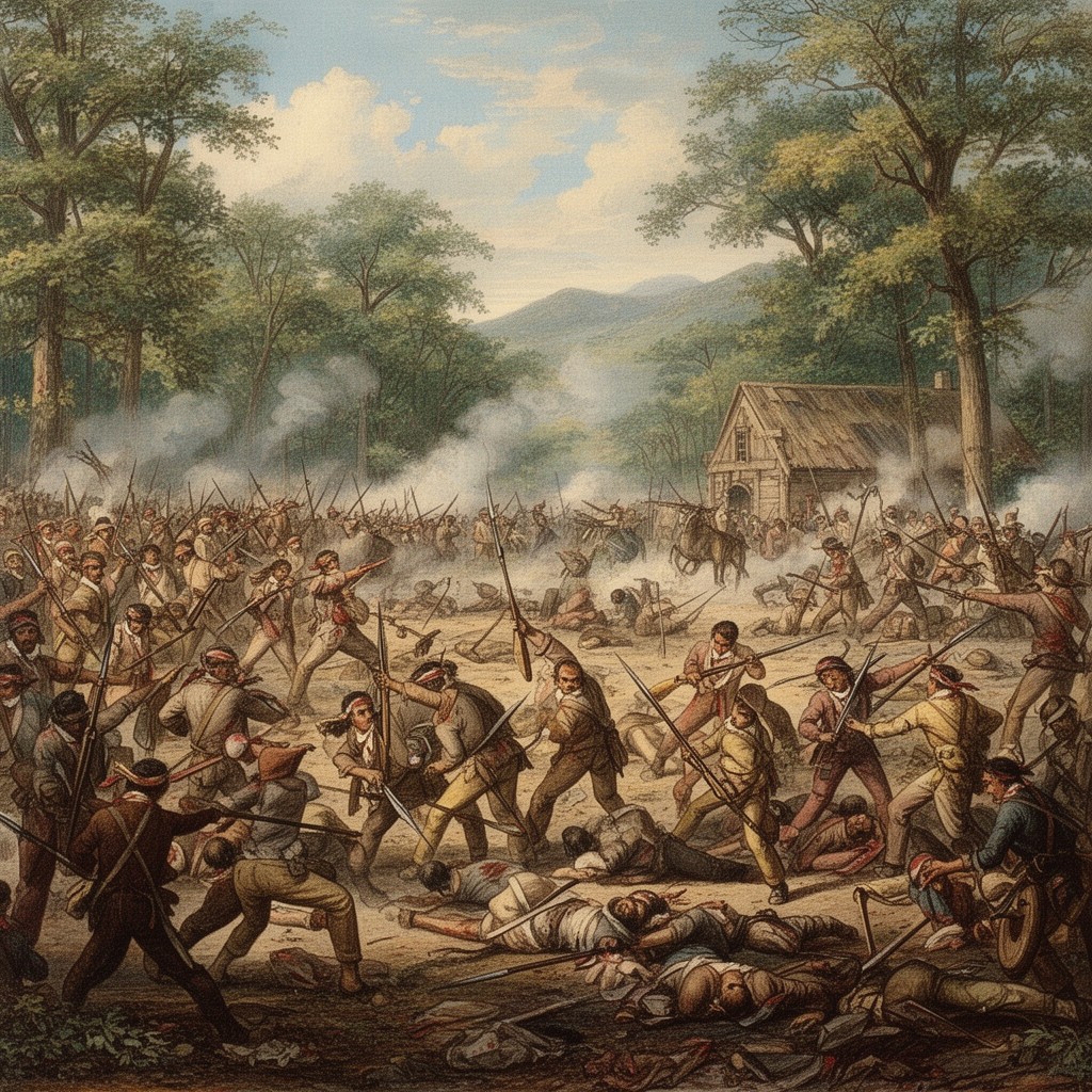 AI-generated illustration of Battle of Oriskany