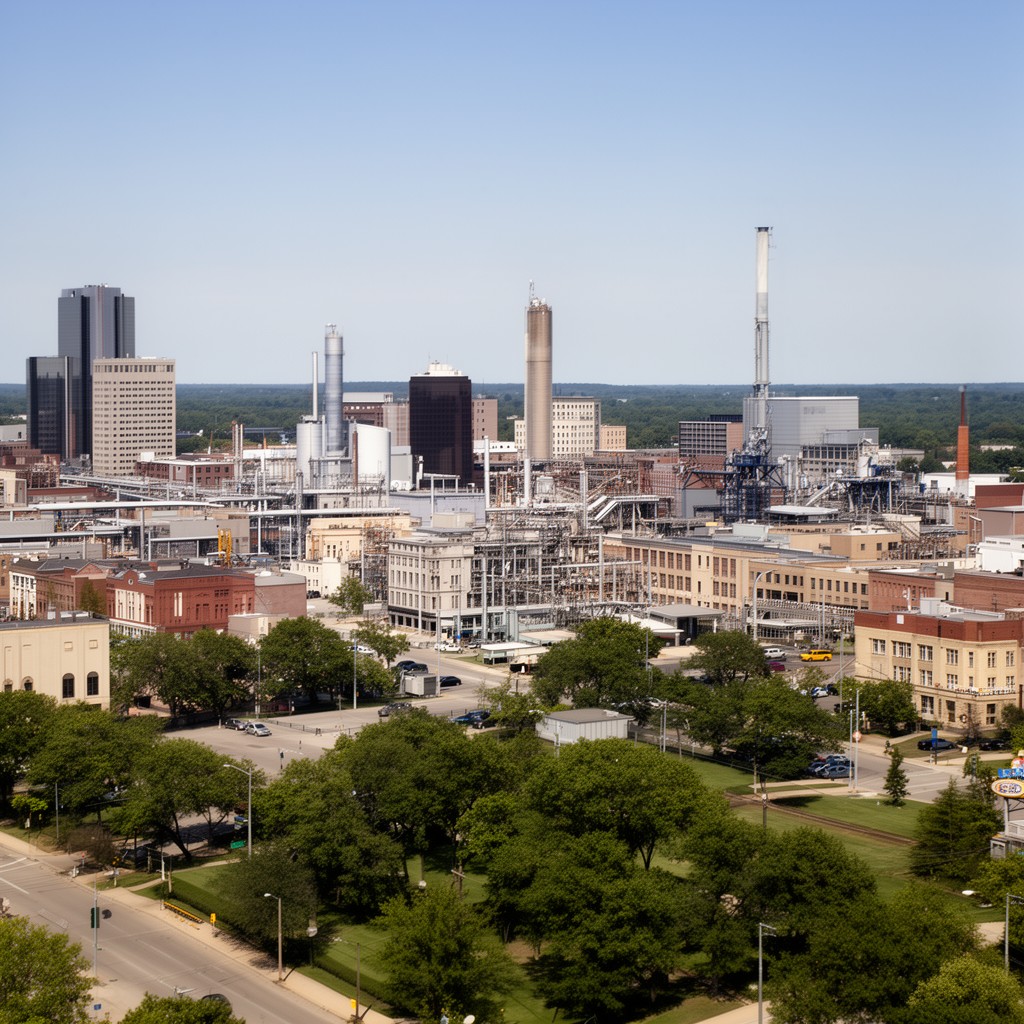 AI-generated illustration of Midland, Michigan