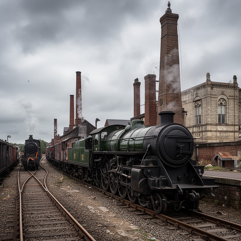 AI-generated illustration of Lancashire and Yorkshire Railway