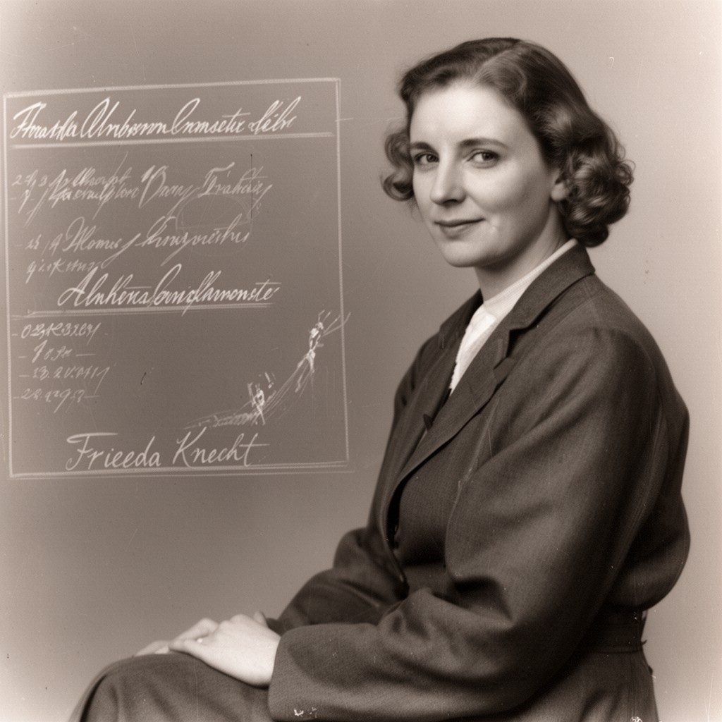 AI-generated illustration of Frieda Knecht