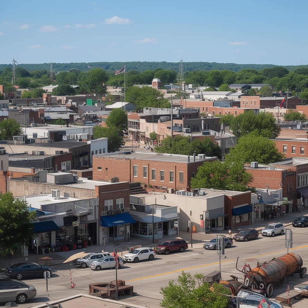 AI-generated illustration of Vinton, Iowa