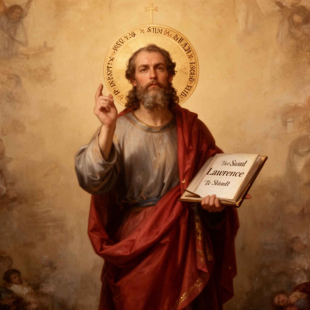 AI-generated illustration of Saint Lawrence