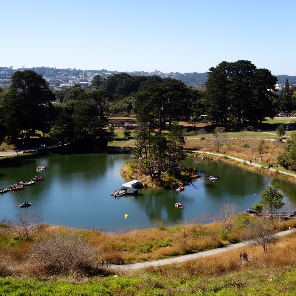 AI-generated illustration of Stow Lake