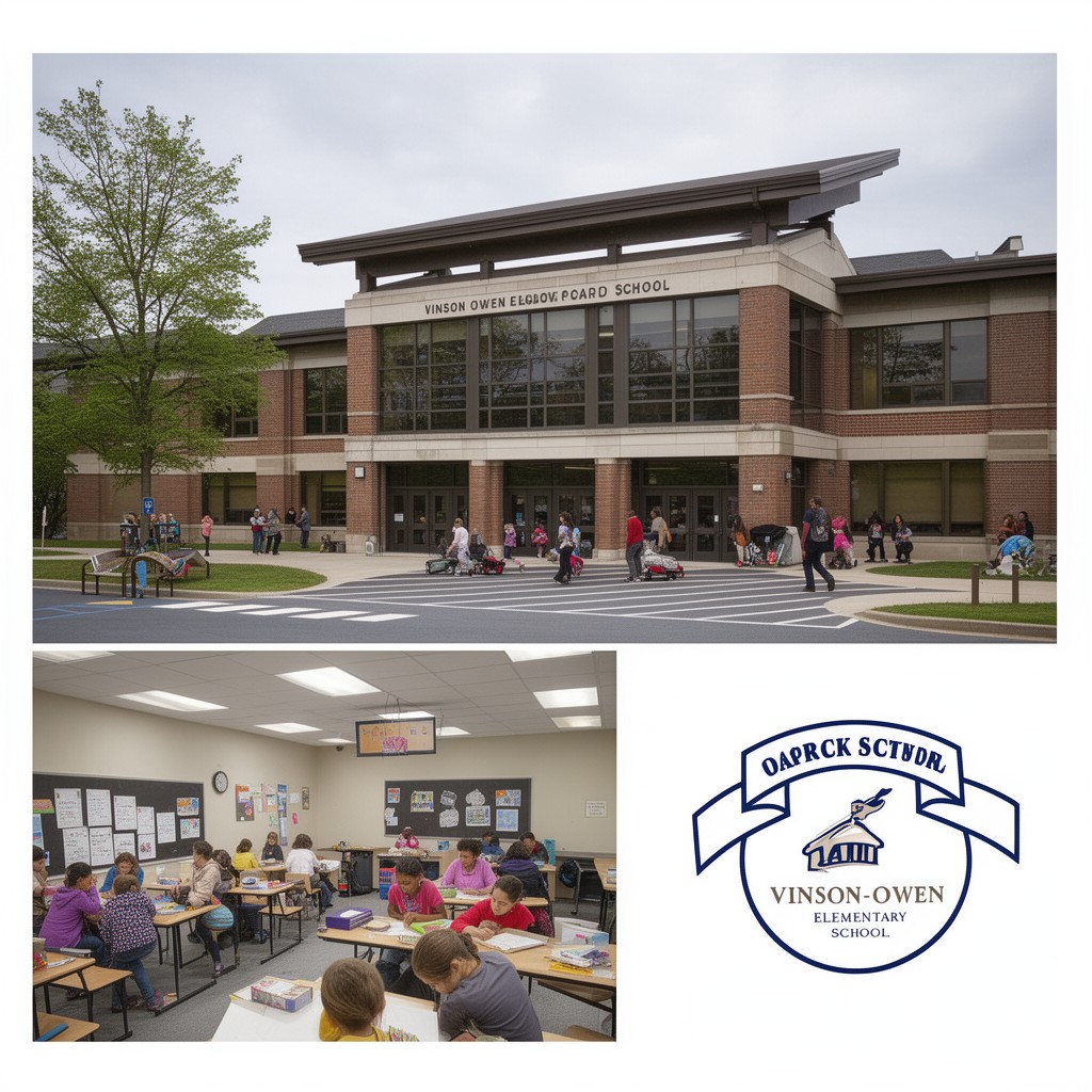 AI-generated illustration of Vinson-Owen Elementary School