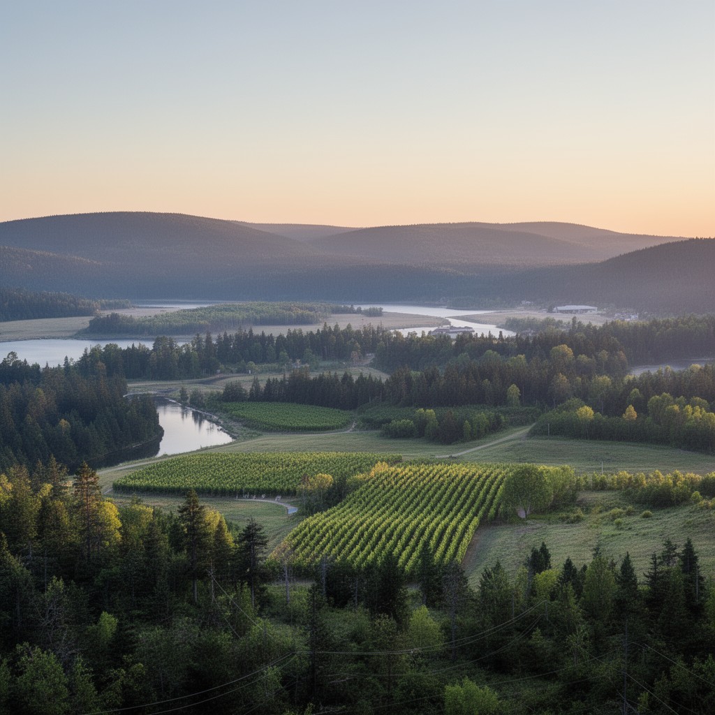 AI-generated illustration of Leelanau Peninsula AVA