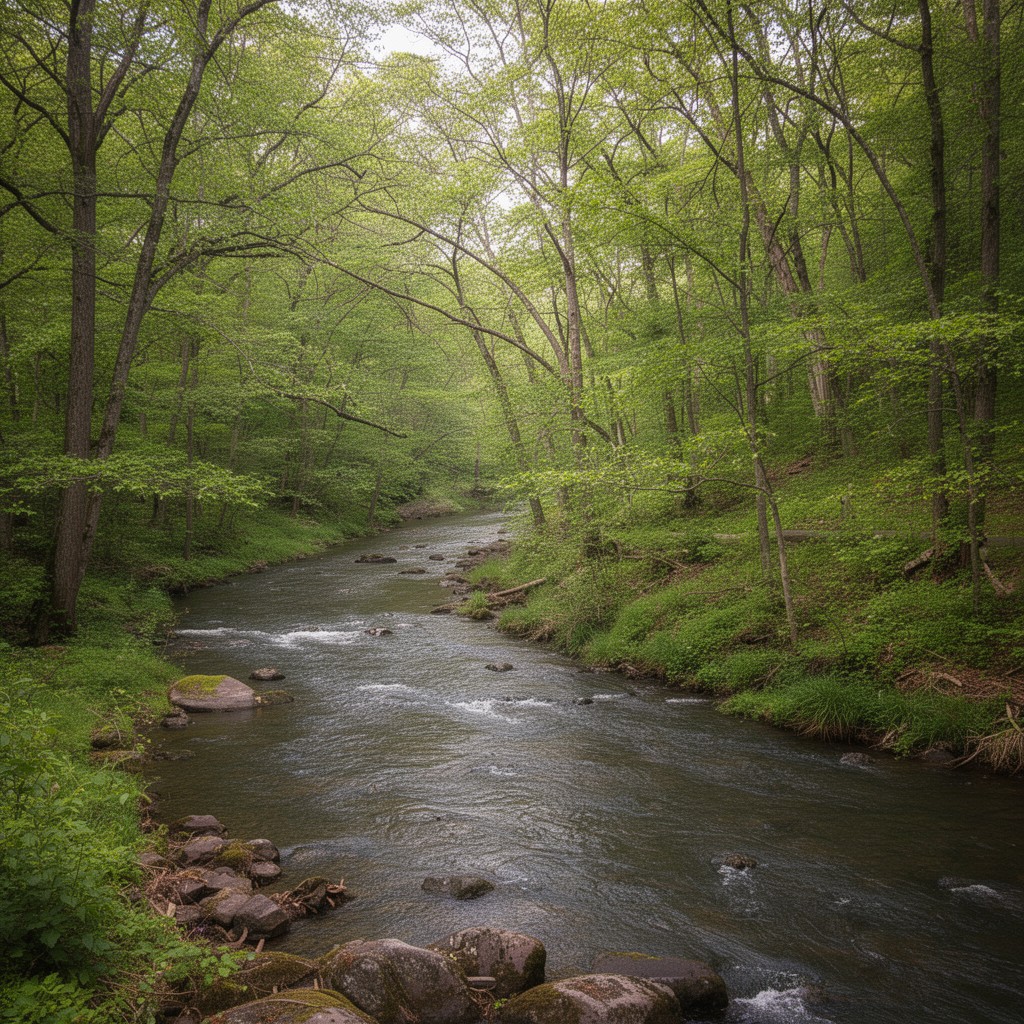 AI-generated illustration of Titicus River