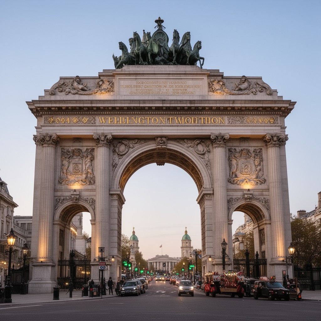 AI-generated illustration of Wellington Arch